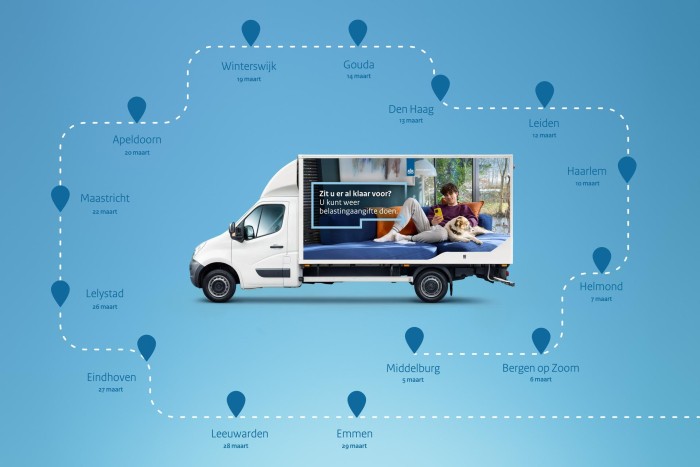 Locaties Belastingdienst bus